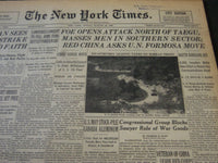 1950 AUGUST 25 NEW YORK TIMES - FOE OPENS ATTACK NORTH OF TAEGU - NT 5852