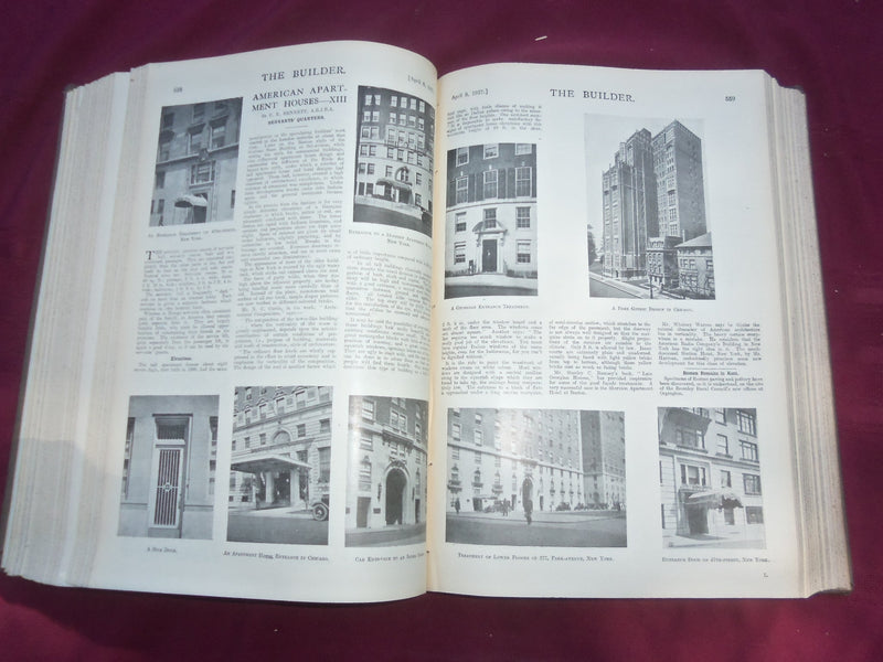 1927 JAN-JUNE THE BUILDER U. K. MAGAZINE BOUND VOLUME - FOLD OUTS- C 57