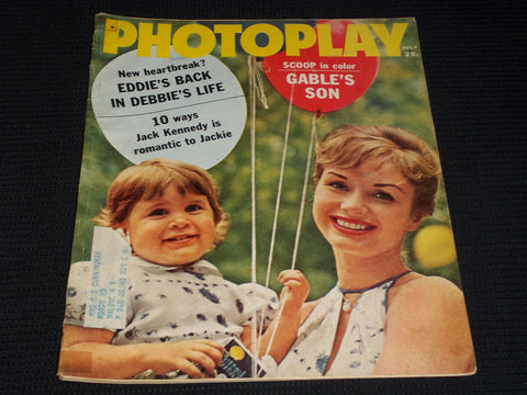 1961 JULY PHOTOPLAY MAGAZINE - DEBBIE REYNOLDS FRONT COVER - E 1927