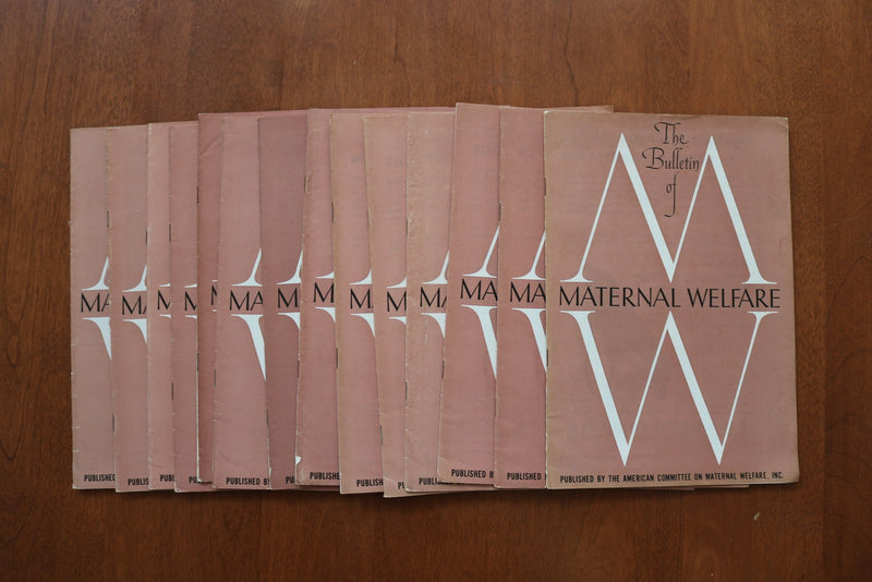 1954-1956 THE BULLETIN OF MATERNAL WELFARE - LOT OF 14 - O 3918