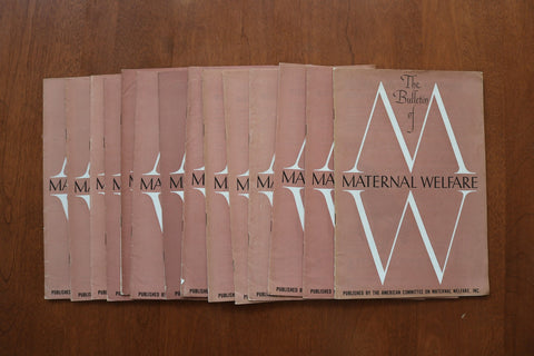 1954-1956 THE BULLETIN OF MATERNAL WELFARE - LOT OF 14 - O 3918