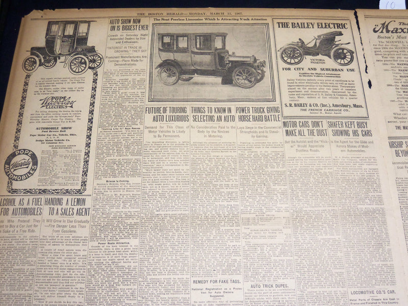 1907 MARCH 11 THE BOSTON HERALD - INJUCTION LIKELY IN MRS. EDDY SUIT - BH 386