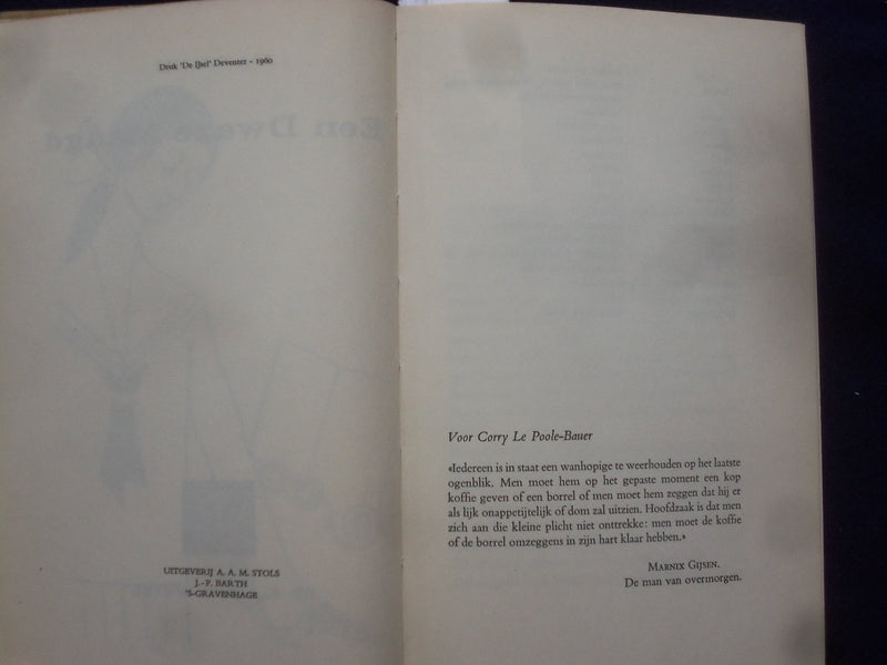 1960 EEN DWAZE MAAGD HARDCOVER BOOK BY IDA SIMONS - DUTCH TEXT - KD 8945