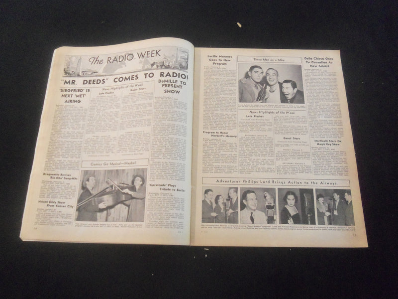 1937 FEBRUARY 6 RADIO GUIDE MAGAZINE - JACK BENNY ILLUSTRATED COVER - SP 9517G