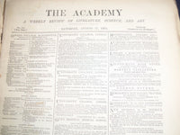 1878 THE ACADEMY WEEKLY REVIEW OF LITERATURE LOT OF 34 ISSUES - LONDON - O 2224