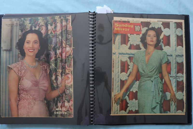 HOLLYWOOD STARS SCRAPBOOK - GREGORY PECK - MERLE OBERON - KIM NOVAK - #22