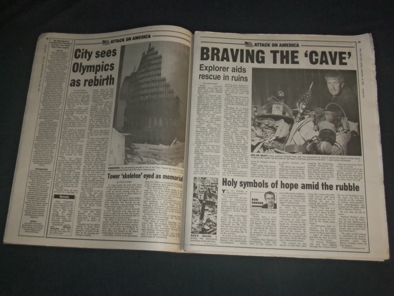 2001 SEPTEMBER 23 NEW YORK POST NEWSPAPER - TERROR TOWN FOR TERRORISTS - NP 4144