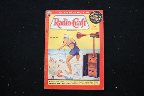 1936 MAY RADIO-CRAFT MAGAZINE - SPECIAL PUBLIC ADDRESS NUMBER COVER - E 11185