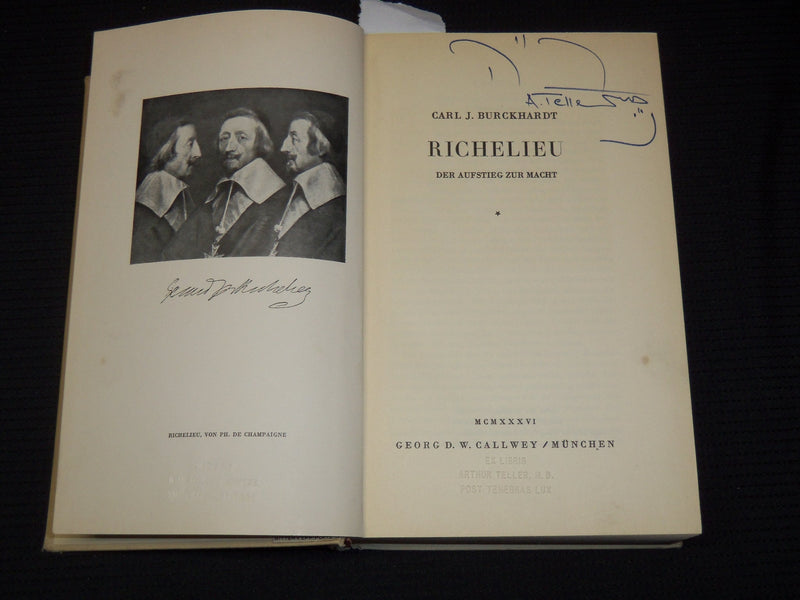 1936 RICHELIEU DER AUFSTIEG ZUR MACHT BOOK BY CARL J. BURCKHARDT - KD 5634E