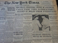 1950 OCTOBER 15 NEW YORK TIMES - TRUMAN CONFERS WITH M'ARTHUR - NT 5794