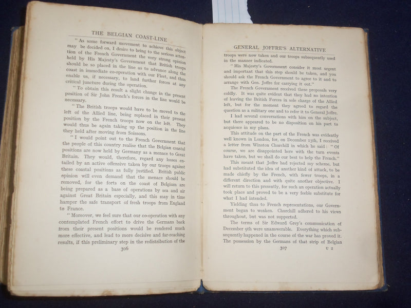 1914 FIELD-MARSHAL VISCOUNT FRENCH OF YPRES HARDCOVER BOOK WITH MAPS - KD 9092