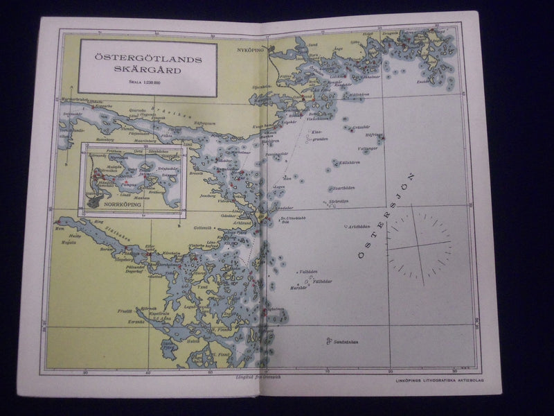 1913 CAPT. CLAUSEN'S GUIDE TO THE CANAL ROUTE STOCKHOLM JONKOPING GUIDE - J 1896