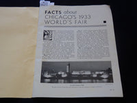 1933 CHICAGO'S CENTURY OF PROGRESS SOFTCOVER BOOK - GREAT PHOTOS - J 7294