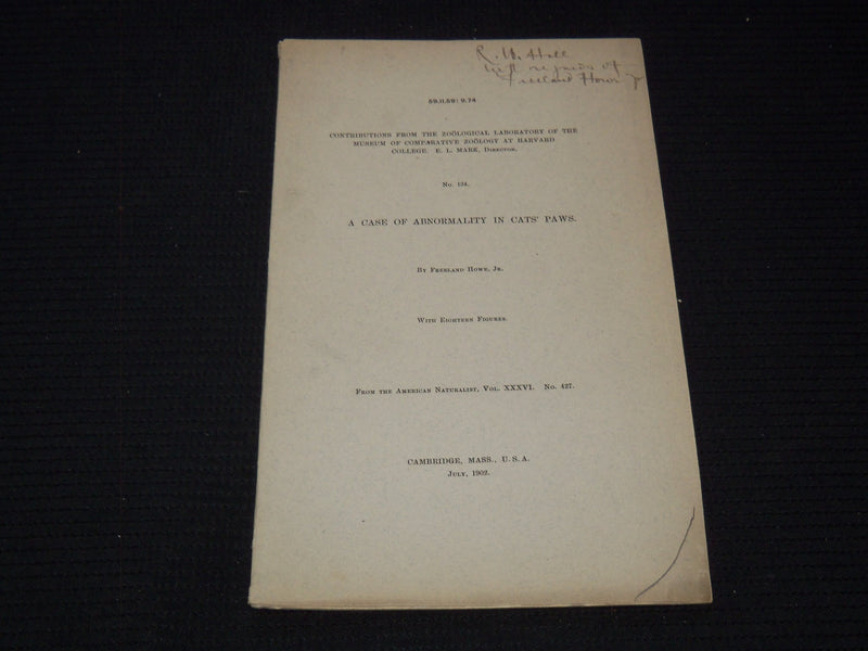 1902-1904 HARVARD ZOOLOGICAL LABORATORY STUDY BOOKS LOT OF 3 - O 2366Q