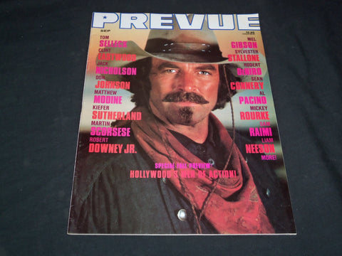 1990 SEPTEMBER/NOVEMBER PREVUE MAGAZINE - TOM SELLECK - SP 6423