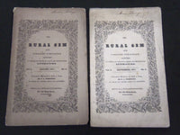 1847 AUG & SEPT THE RURAL GEM MAGAZINE LOT OF 2 - VOLUME 2 ISSUE 2 & 3 - ST 4522