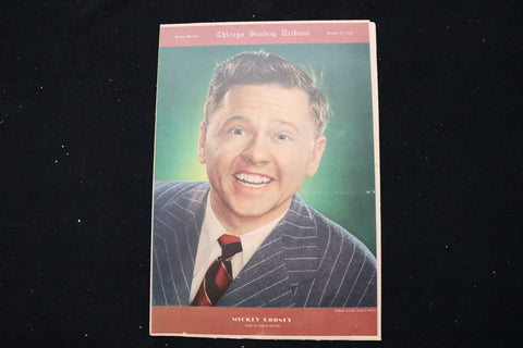 1947 JANUARY 10 CHICAGO SUNDAY TRIBUNE MAGAZINE - MICKEY ROONEY COVER - E 25505