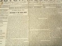 1850 DECEMBER 7 BOSTON MUSEUM NEWSPAPER - FORGED WILL - HELEN - BIRD - NP 9040