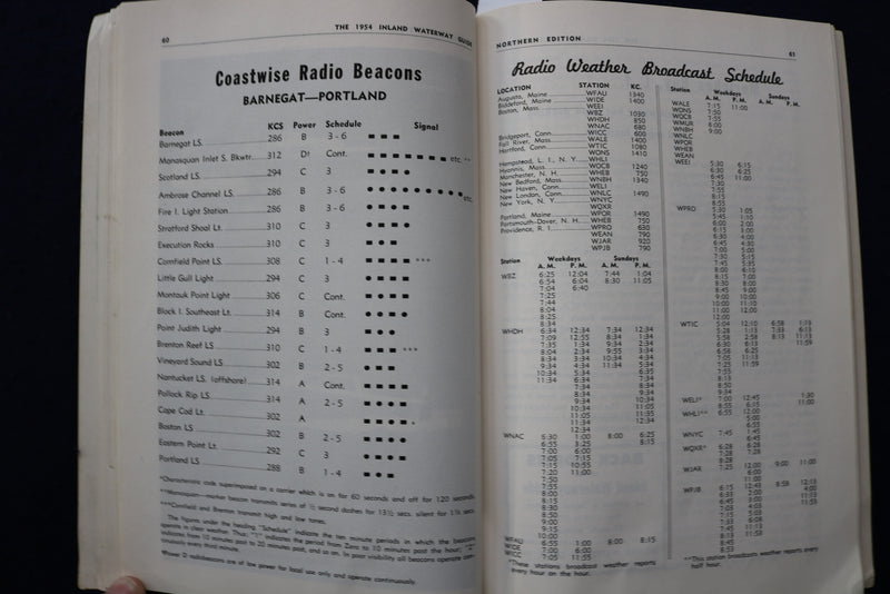 1954 INLAND WATERWAY GUIDE NORTHERN EDITION SOFTCOVER BOOK - K 905