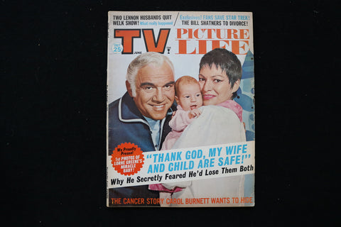 1968 JUNE TV PICTURE LIFE MAGAZINE - LORNE GREENE COVER - E 24167