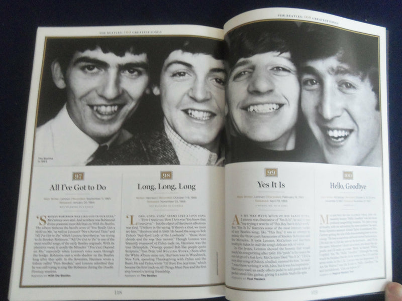 2010 ROLLING STONE MAGAZINE - THE BEATLES 100 GREATEST SONGS - SP 6480I