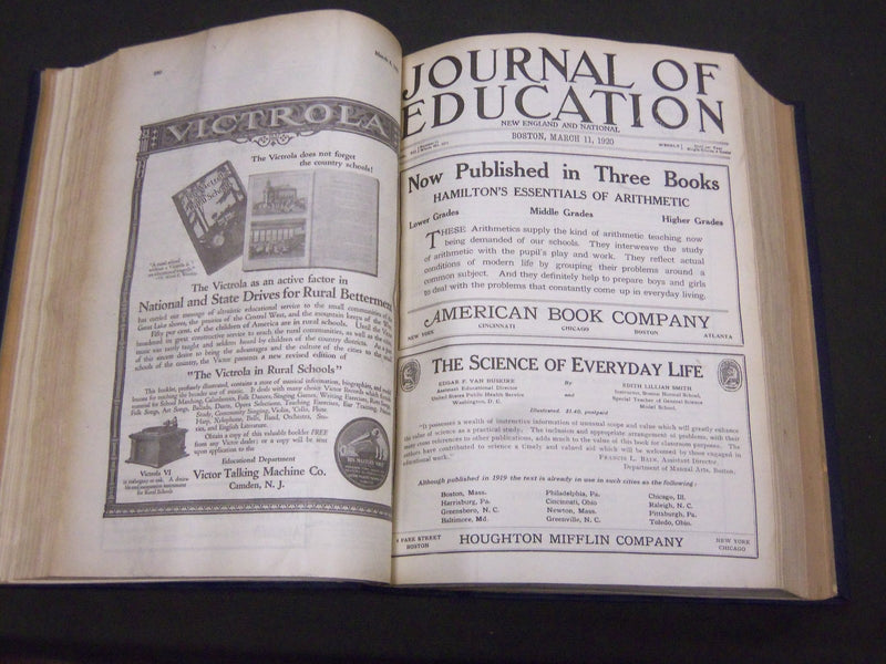 1920 JANUARY-DECEMBER JOURNAL OF EDUCATION BOUND VOLUME - COMPLETE YEAR - R 930