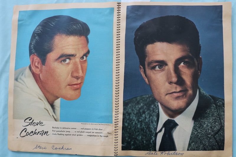 1950'S HOLLYWOOD ACTORS SCRAPBOOK - MARLON BRANDO-TONY CURTIS-ALAN LADD- E 26495