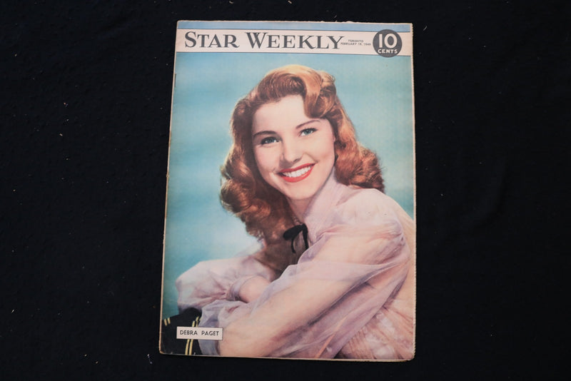 1949 FEBRUARY 19 STAR WEEKLY MAGAZINE - DEBRA PAGET COVER - E 26136