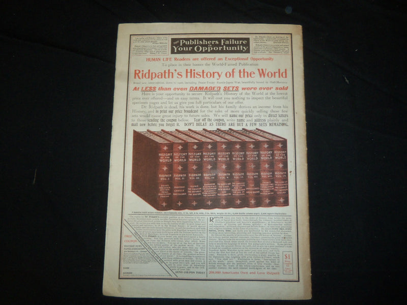 1906 OCTOBER HUMAN LIFE MAGAZINE - JOHN B. MORAN - ST 1930
