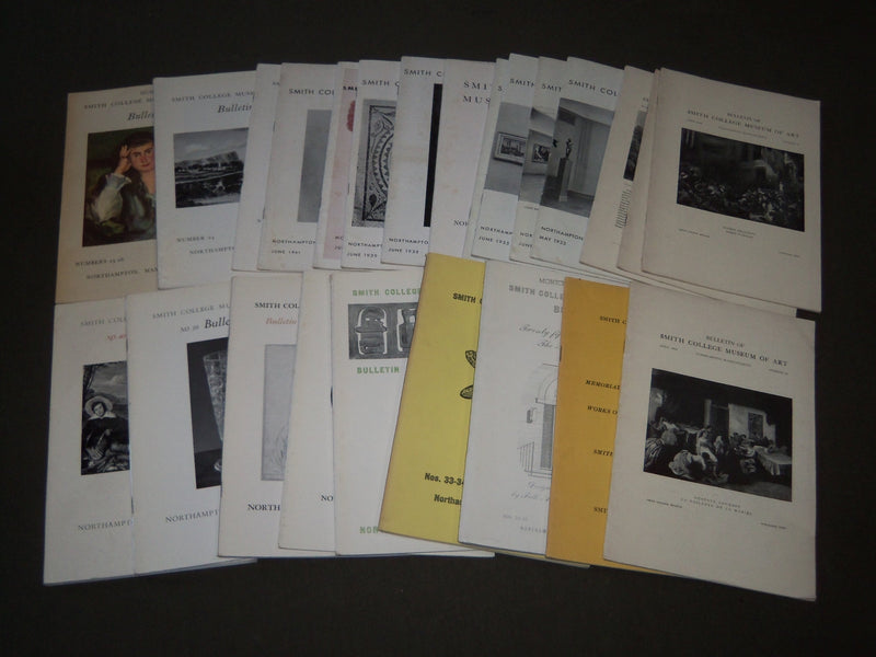 1929-1960 SMITH COLLEGE MUSEUM OF ART BULLETINS LOT OF 23 - NORTHAMPTON - O 2673