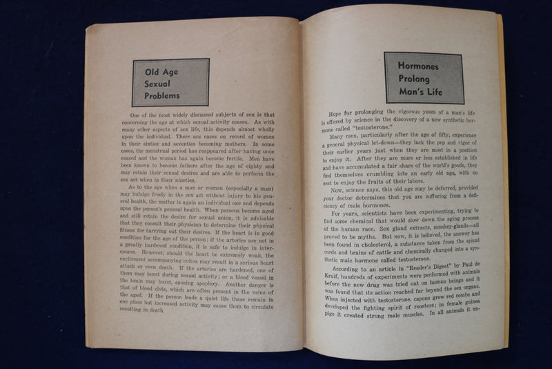 1948 FATHER AND SON MANUAL OF HYGIENE SOFTCOVER BOOK - K 1326