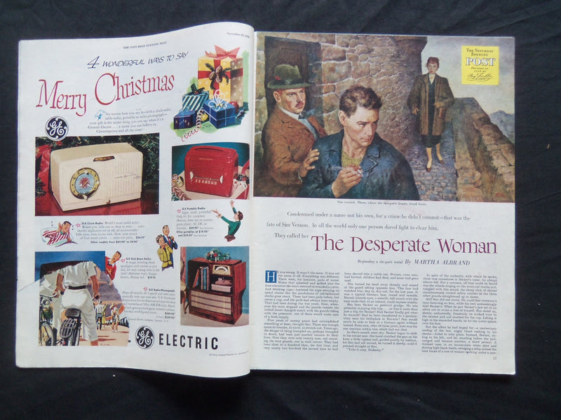 1950 NOVEMBER 25 THE SATURDAY EVENING POST MAGAZINE - ILLUSTRATED COVER- SP 1849