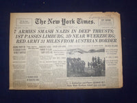 1945 MARCH 27 NEW YORK TIMES - 7 ARMIES SMASH NAZIS IN DEEP THRUSTS - NP 6678