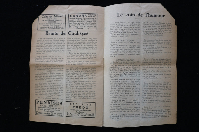 1945 MARCH 8 GAITE - LE THEATRE DE LA REVUE PROGRAMME - FRENCH - K 2802