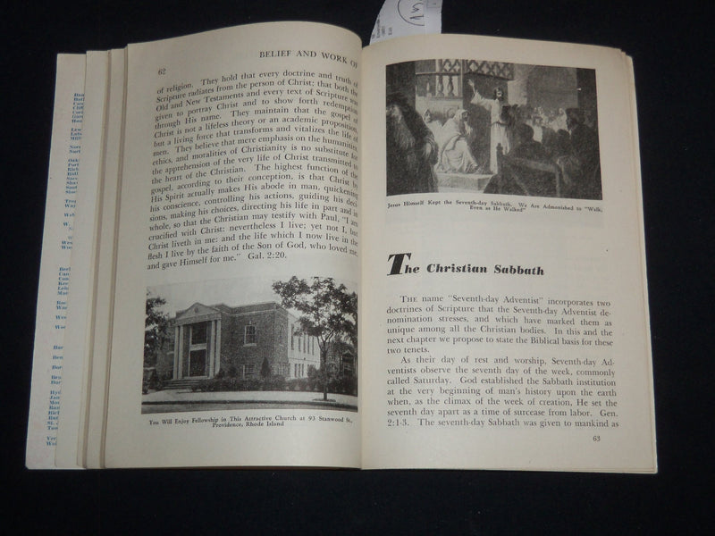 1942 SEVENTH-DAY ADVENTISTS BELIEF AND WORK SOFTCOVER BOOK - J 9294