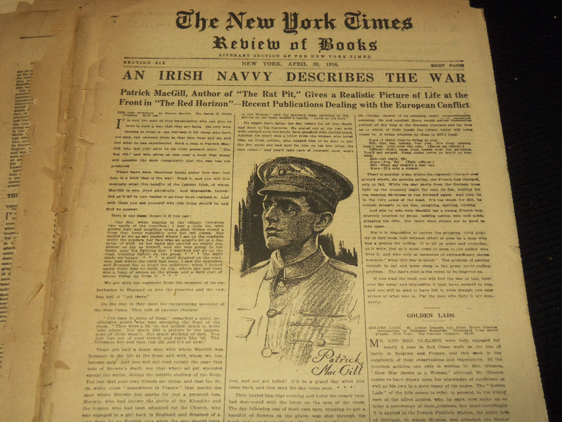 1916 NEW YORK TIMES NEWSPAPER BOOK REVIEW SECTIONS LOT OF 30 ISSUES - O 3221D
