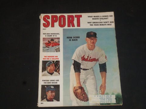 1958 JULY SPORT MAGAZINE - HERB SCORE COVER - SP 8499