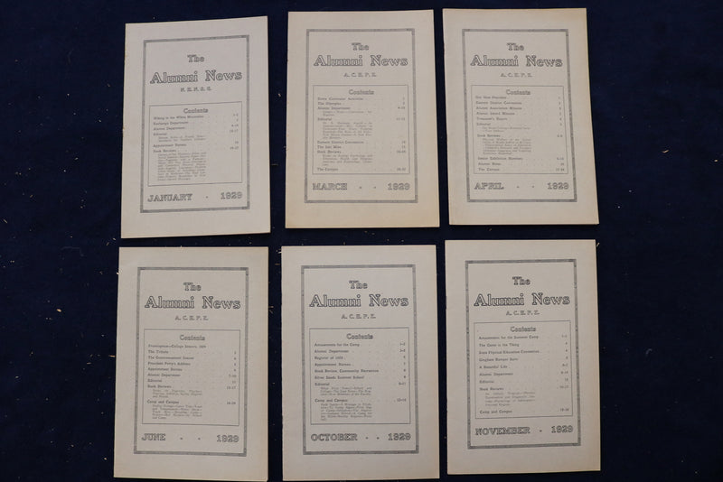 1927-1930 ALUMNI NEWS - ARNOLD COLLEGE - LOT OF 18 - O 3404