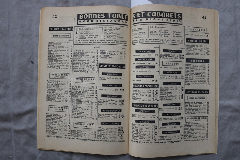 1961 AUGUST UNE SEMAINE DE PARIS MAGAZINE - FRENCH TEXT - K 3454
