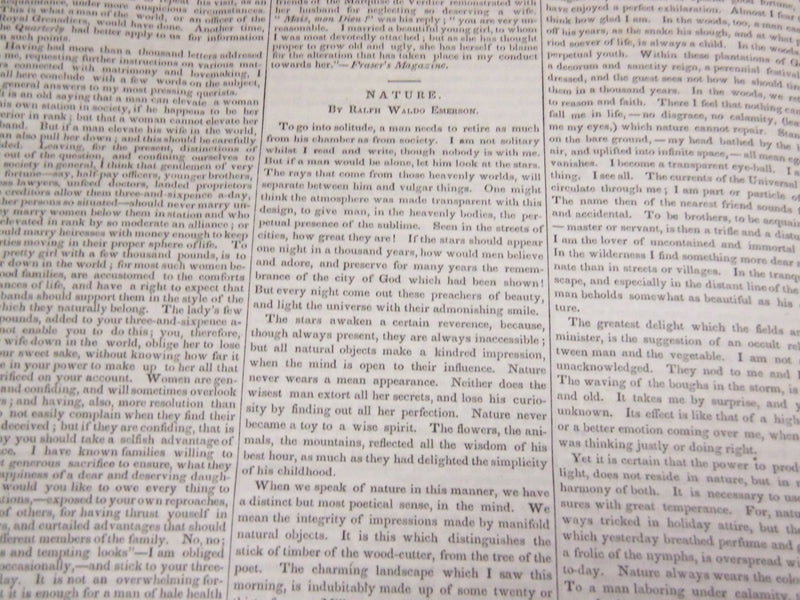 1839 THE NEW YORK LITERARY GAZETTE NEWSPAPER LOT OF 12 - EMERSON - NP 1814