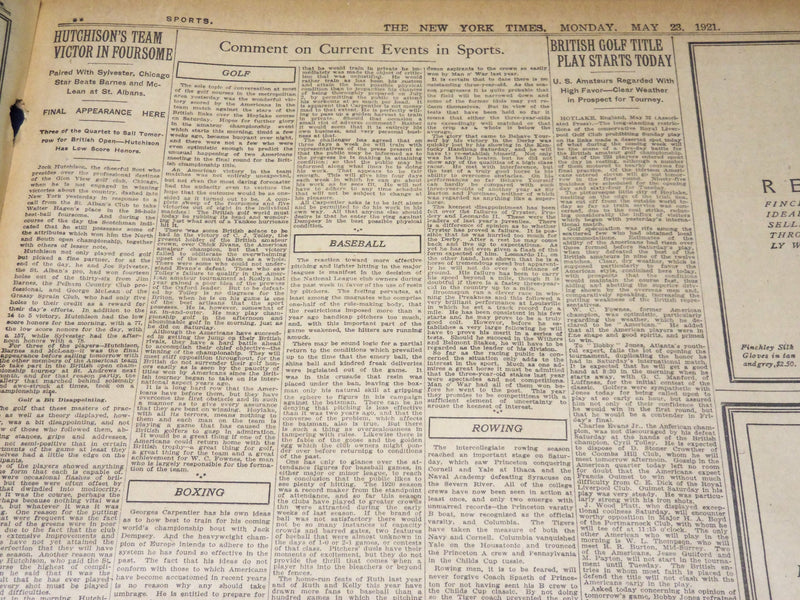 1921 MAY 23 NEW YORK TIMES - HARDING TO HONOR SOLDIER DEAD TODAY - NT 8599