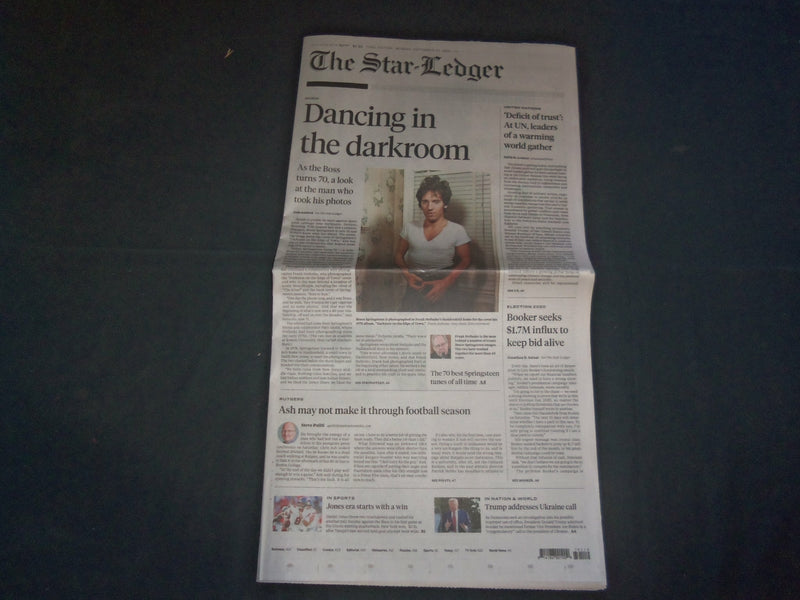 2019 SEPTEMBER 23 THE STAR-LEDGER NEWSPAPER - BRUCE SPRINGSTEEN TURNS 70