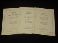 1931 DAIRYMEN'S FOOD MODELS FOLD-OUTS LOT OF 3 - BREAKFAST, LUNCH DINNER- K 2174