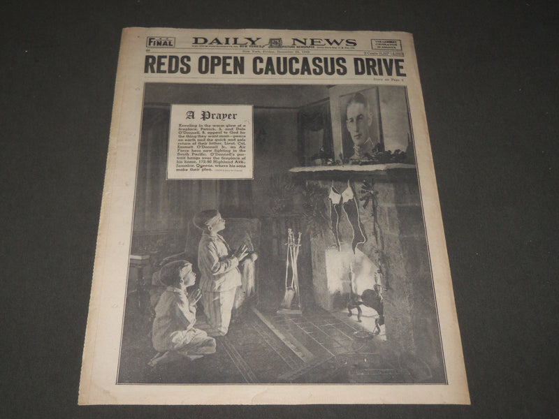 1942 DECEMBER 25 NEW YORK DAILY NEWS - JEAN DARLAN SLAIN - NP 2911