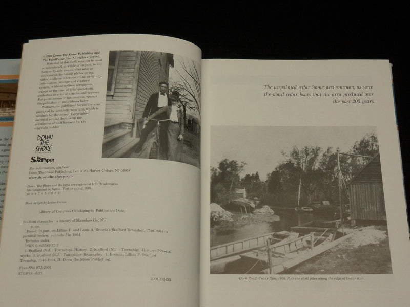 2001 STAFFORD CHRONICLES A HISTORY OF MANAHAWKIN NJ HARDCOVER BOOK - R 725H