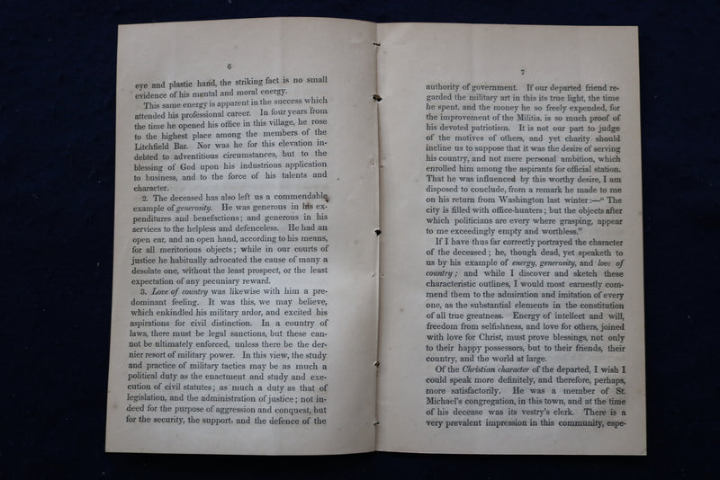 1849 DEATH OF MAJOR GENERAL FRANCIS BACON SOFTCOVER BOOKLET - K 927