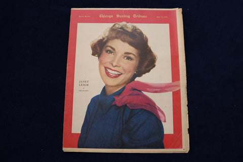 1953 APRIL 19 CHICAGO TRIBUNE MAGAZINE - JANET LEIGH COVER - E 22145