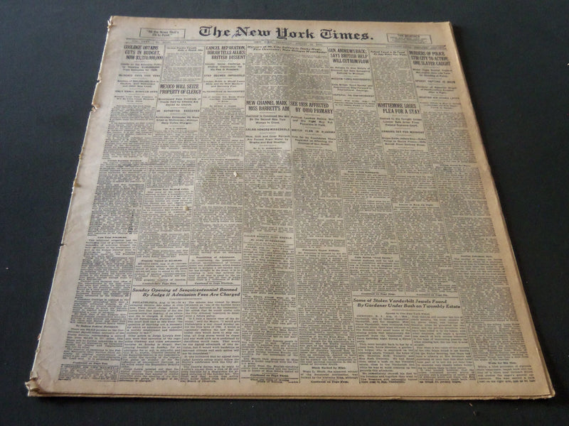 1926 AUGUST 12 NEW YORK TIMES - WHITTEMORE LOSES PLEA FOR A STAY - NT 6602