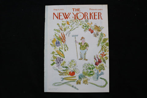 1975 AUGUST 11 NEW YORKER MAGAZINE - GREAT ILLUSTRATED COVER - NY 2913
