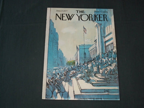 1977 JUNE 27 NEW YORKER MAGAZINE FRONT COVER ONLY - GREAT ART FOR FRAMING